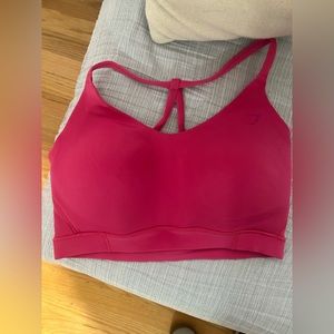 Hot pink Gymshark sports bra